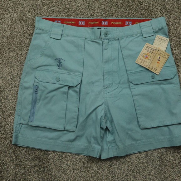 Pussers BVI Mens Size 40 Cargo Shorts Nautical British West Indies Blue - Picture 1 of 10